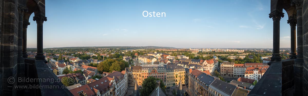 Dresden Neustadt Panorama von Lutherkirche in Richtung Osten